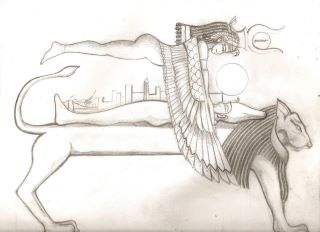 African-centered illustration of death, resurrection, and spiritual transition
