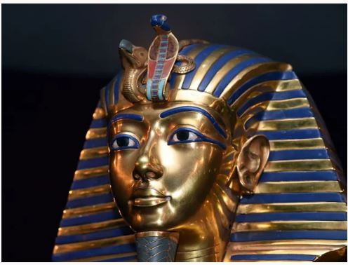 Kemetic royal crown with a raised Uraeus and vulture symbolism at the forehead