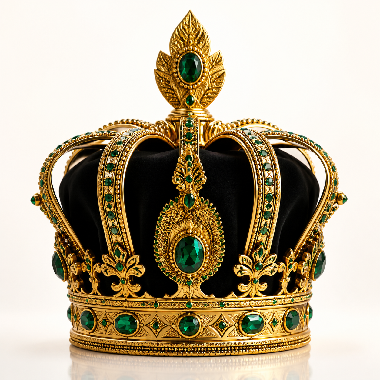 Black, gold, and emerald crown representing sovereign Black consciousness