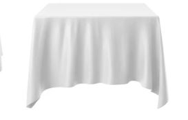 White-clothed table prepared for Misa, White Table, and Mystic Seeing