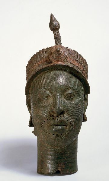 Yoruba bronze head representing Yoruba artistic, cultural, and spiritual refinement